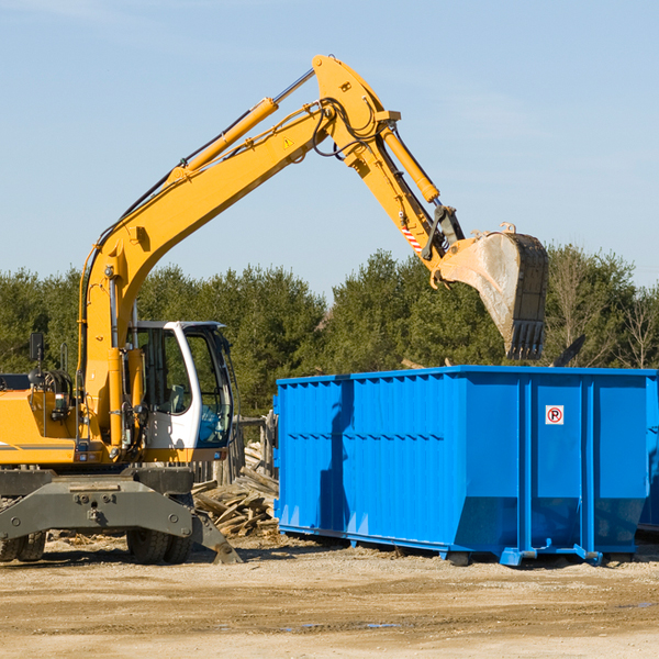 what size residential dumpster rentals are available in Lovingston